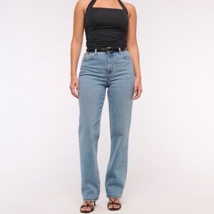 Abercrombie & Fitch Curve Love Ultra high rise 90s straight jean
